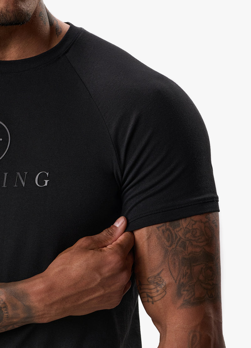 Gym King Pro Logo Tee - Black/Black