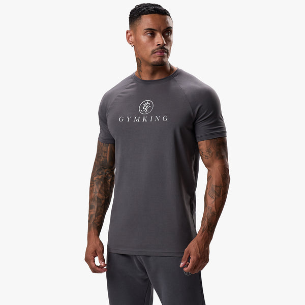 Gym King Pro Logo Jersey Tee - Graphite