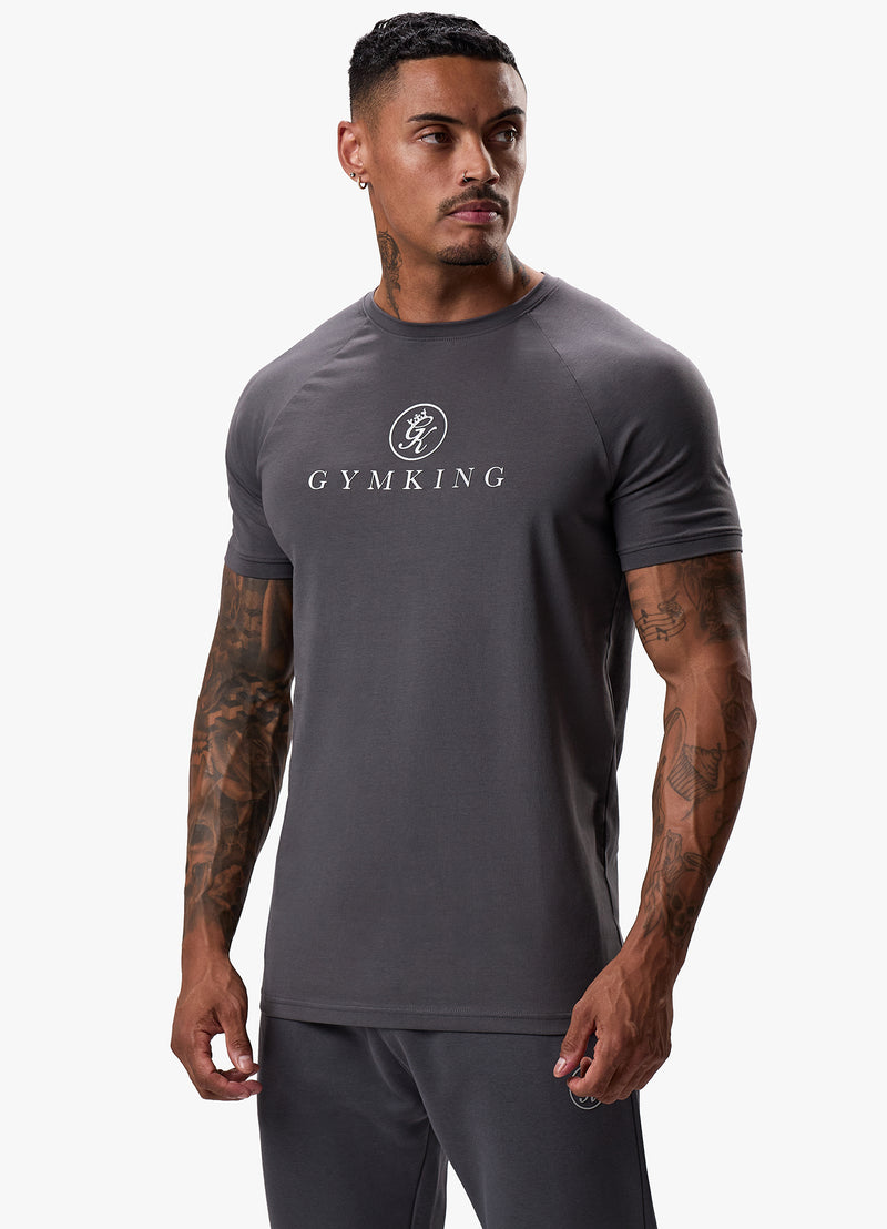 Gym King Pro Logo Jersey Tee - Graphite