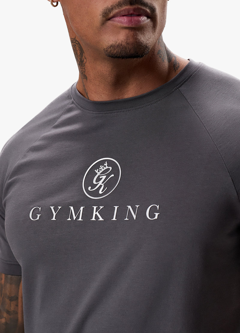 Gym King Pro Logo Jersey Tee - Graphite