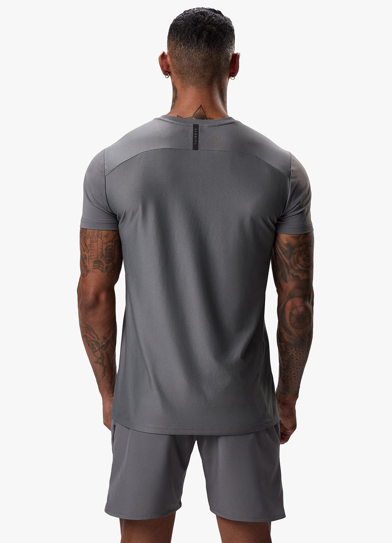 Gym King Flex Tee - Fossil Grey/Black