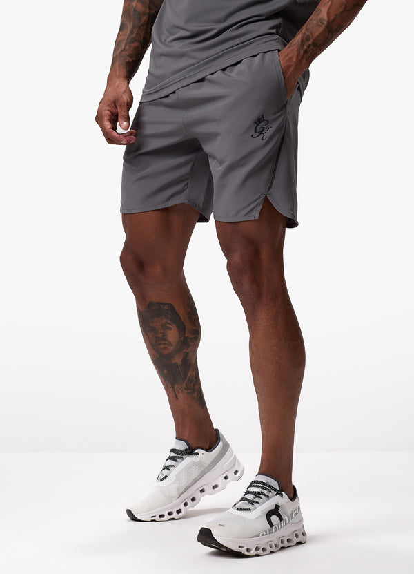 Gym King Flex 6" Short - Fossil Grey/Black