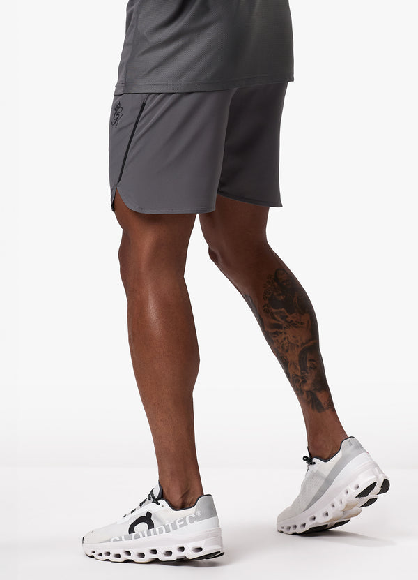 Gym King Flex 6" Short - Fossil Grey/Black