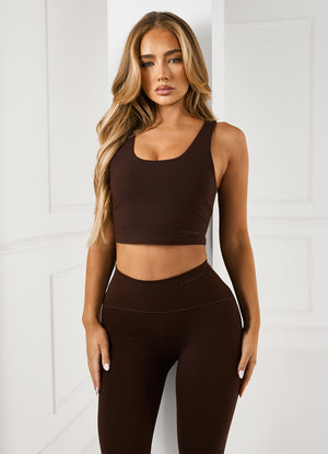 Gym King Peach Luxe Tank - Cocoa Luxe