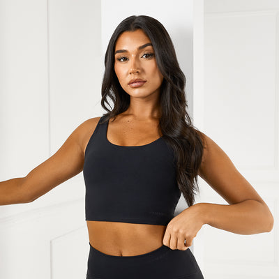 Gym King Peach Luxe Tank - Black Luxe