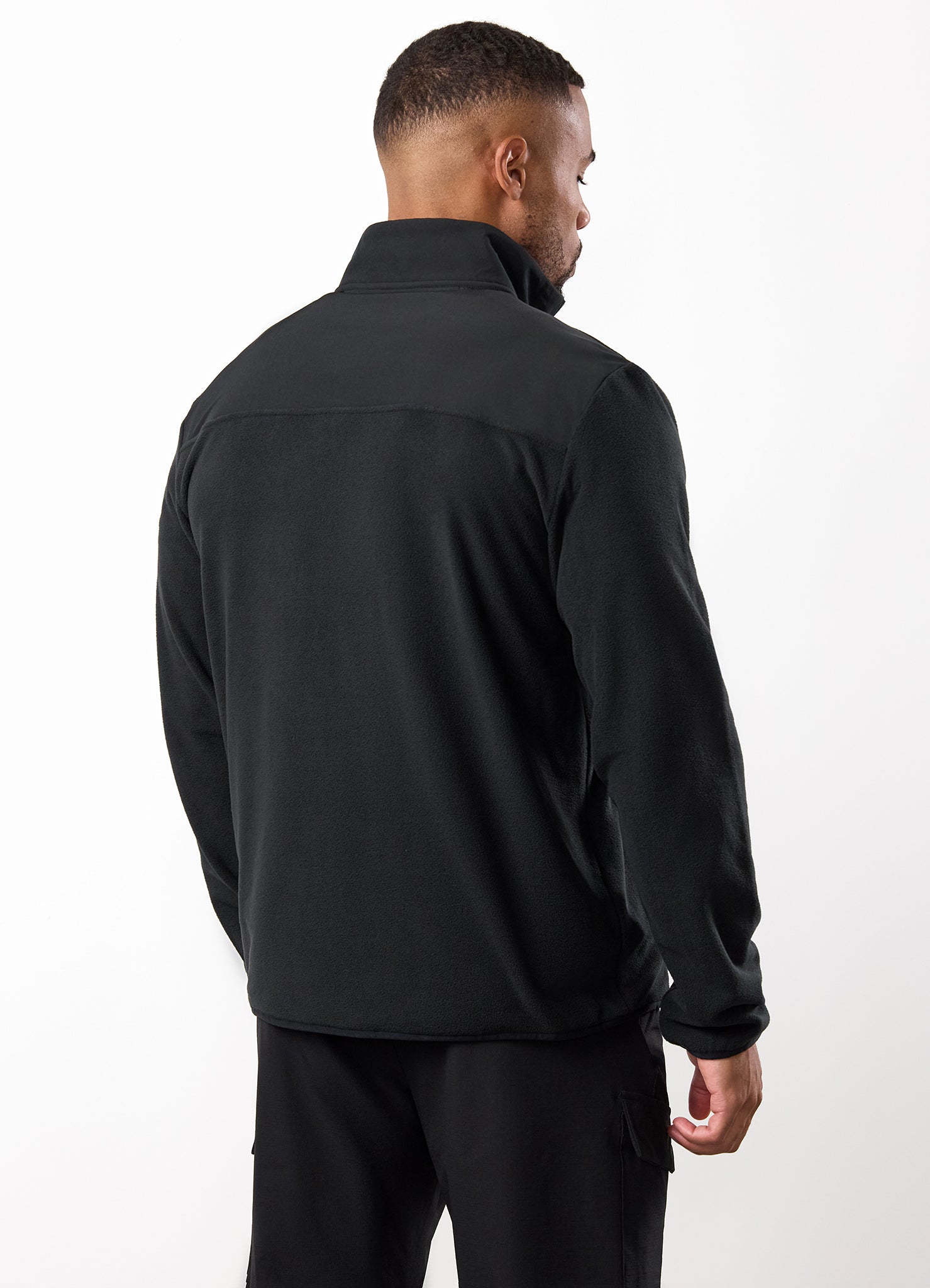 Gym King Linear 1/4 Zip Polar Fleece - Black