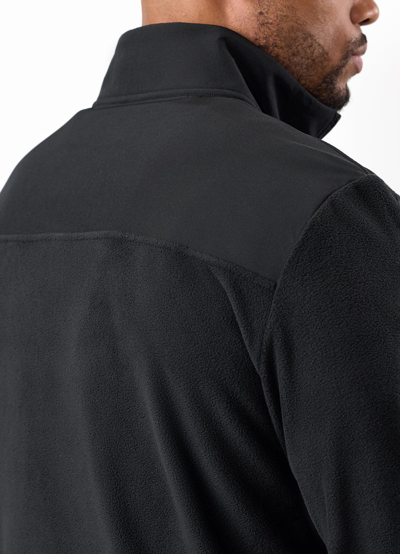Gym King Linear 1/4 Zip Polar Fleece - Black