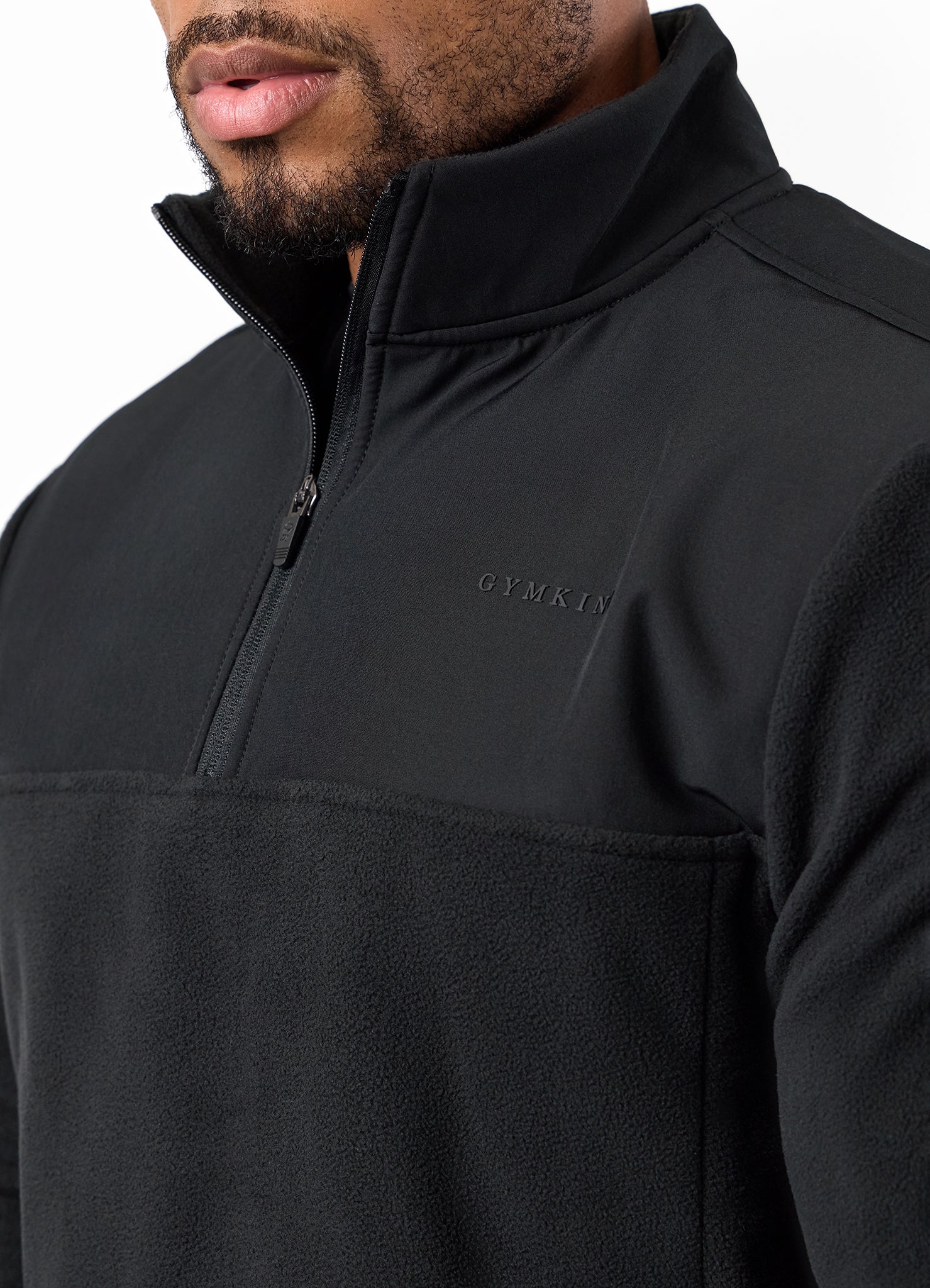 Gym King Linear 1/4 Zip Polar Fleece - Black