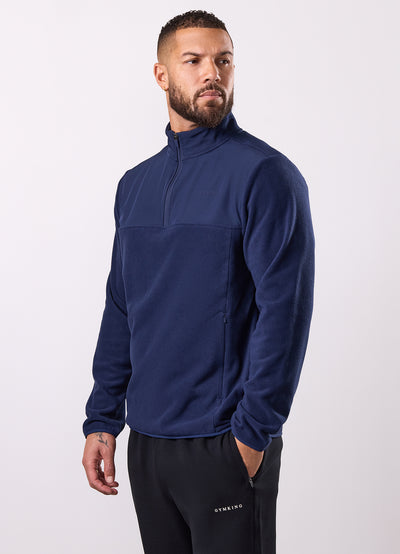 Gym King Linear 1/4 Zip Polar Fleece - Navy