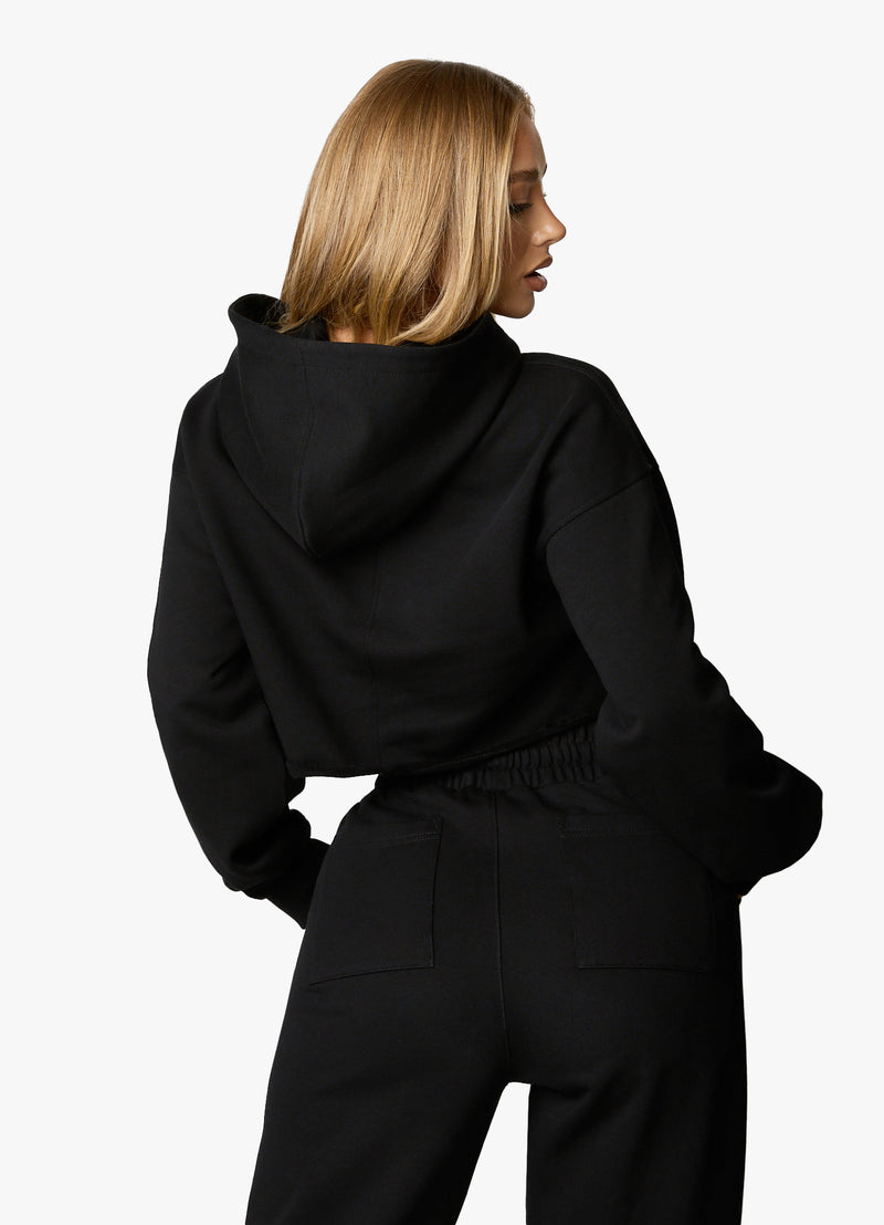 Gym King Radiance Crop Hood & Jogger - Black