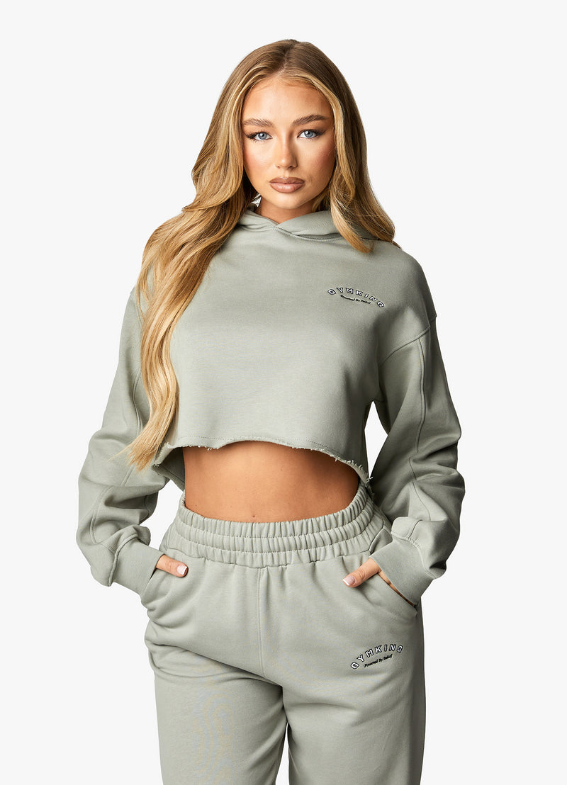 Gym King Radiance Crop Hood & Jogger - Matcha Green