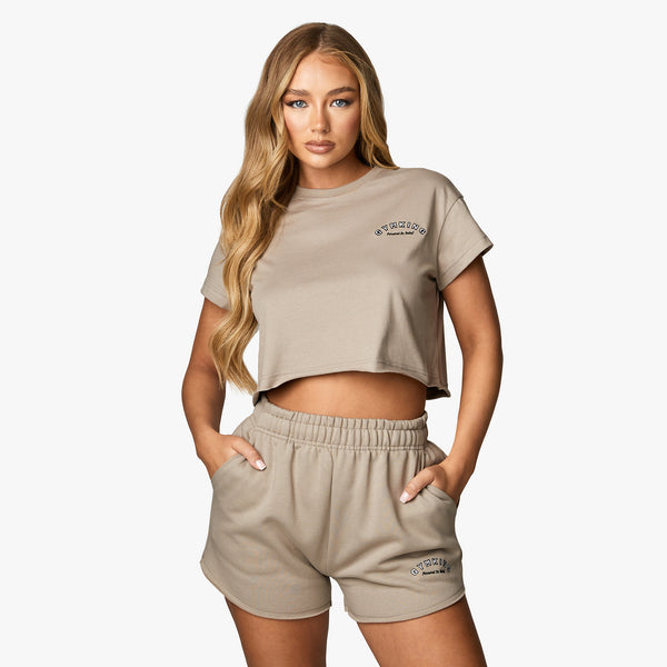 Gym King Radiance Crop Tee - Mocha