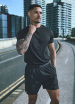 Gym King Rebellion Echo AOP Tee - Black thumbnail