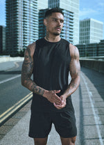 Gym King Rebellion Grit AOP Vest - Black thumbnail