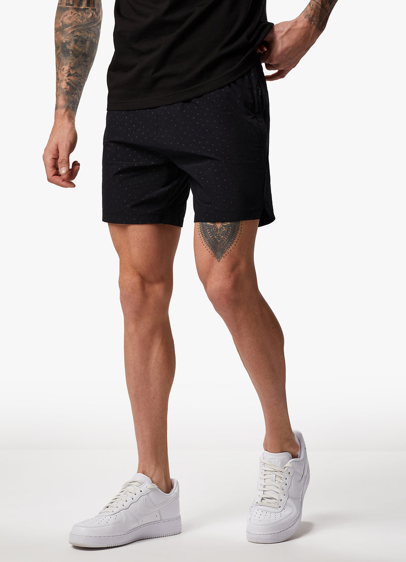 Gym King Rebellion AOP Cargo Shorts - Black