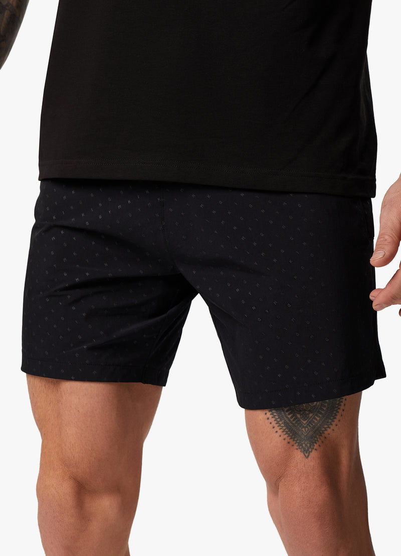 Gym King Rebellion AOP Cargo Shorts - Black