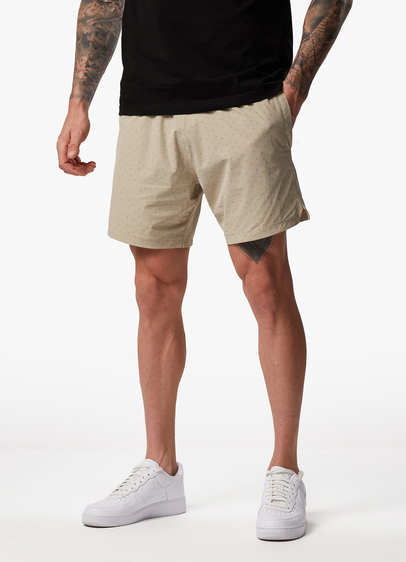 Gym King Rebellion AOP Cargo Shorts - Sandstone