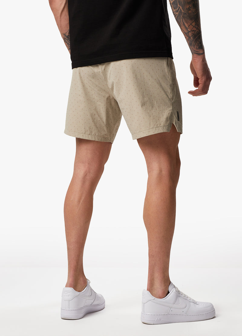 Gym King Rebellion AOP Cargo Shorts - Sandstone