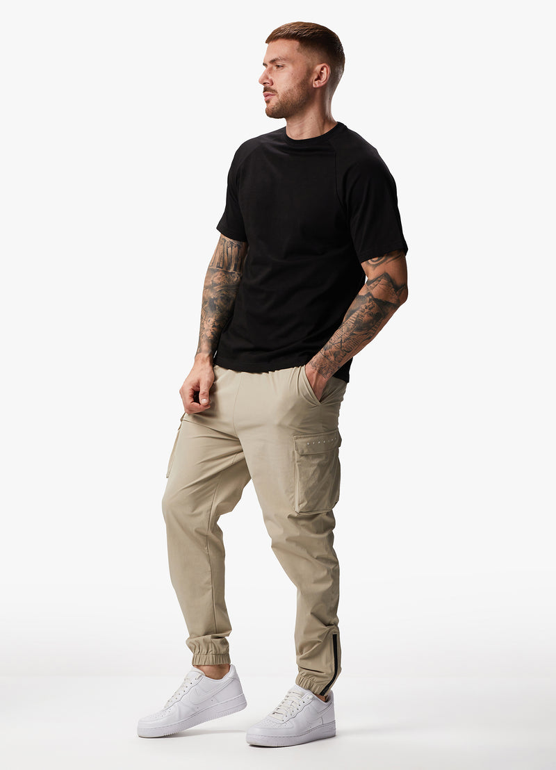 Gym King Rebellion Cargo Jogger - Sandstone