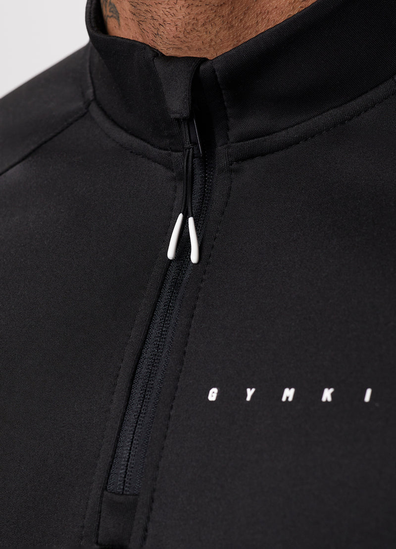 Gym King Rebellion Crush 1/4 Zip Funnel - Black