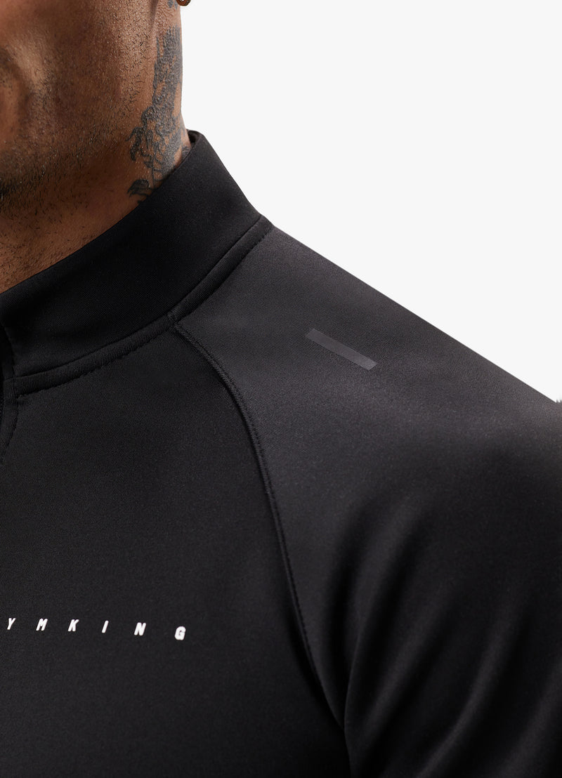 Gym King Rebellion Crush 1/4 Zip Funnel - Black