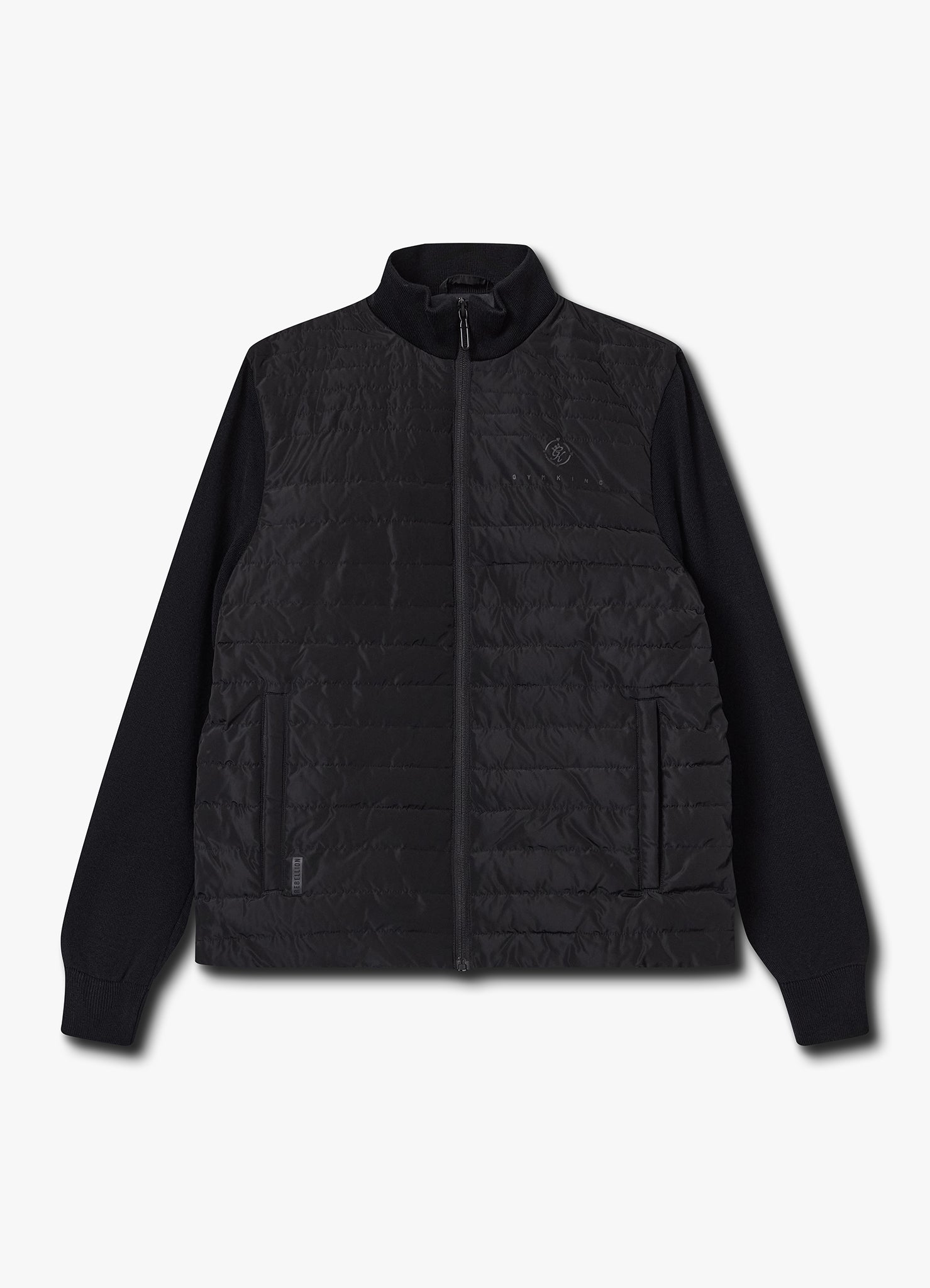 Gym King Rebellion Rushmore Light Quilted Knit Jacket - Black