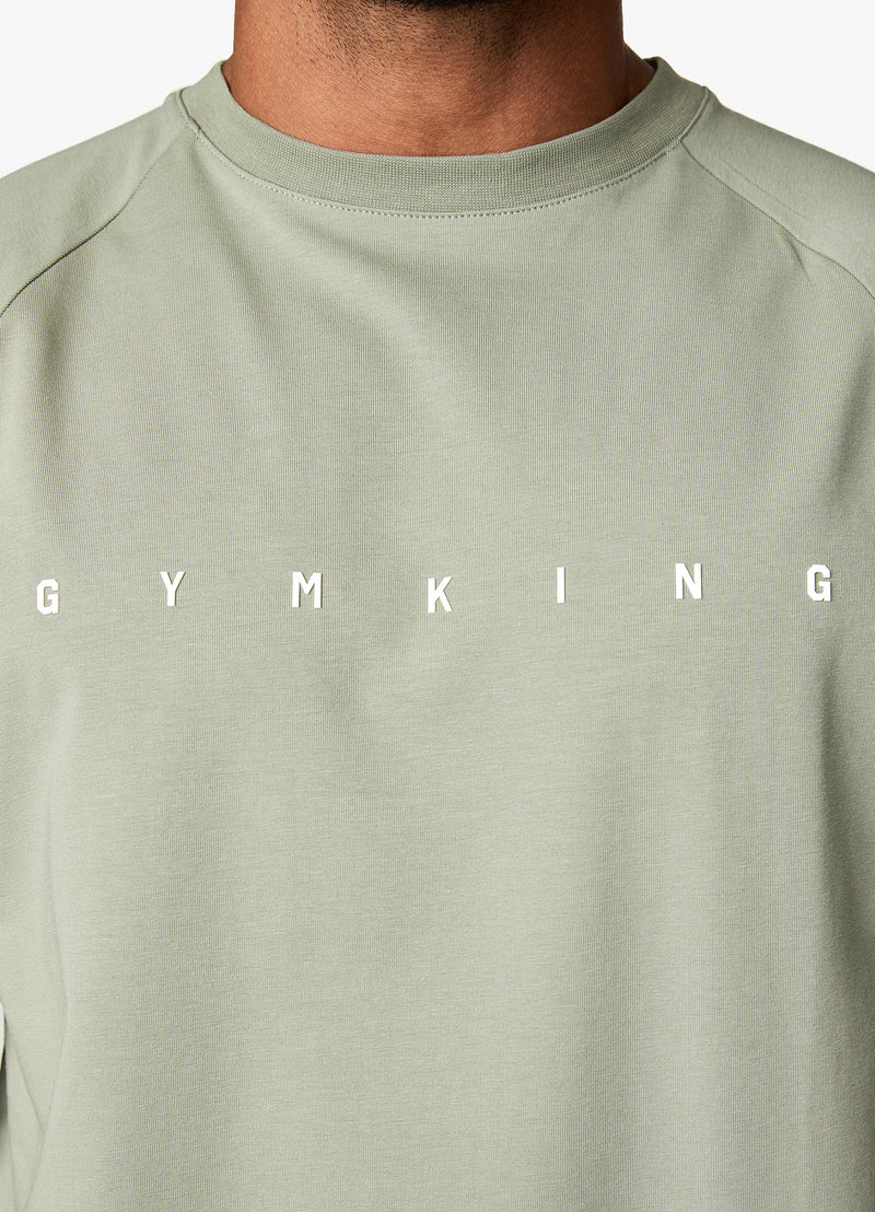 Gym King Rebellion Jersey Tee - Soft Khaki