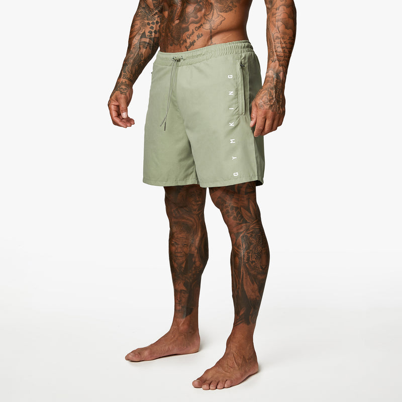 Gym King Rebellion Swim Short 5" - Soft Khaki