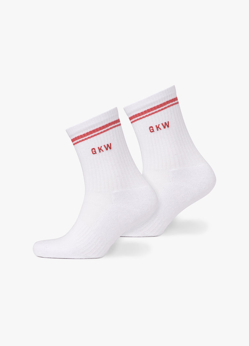 GKW Tipping Crew Sock - White/Black/Hydrangea Blue/Watermelon