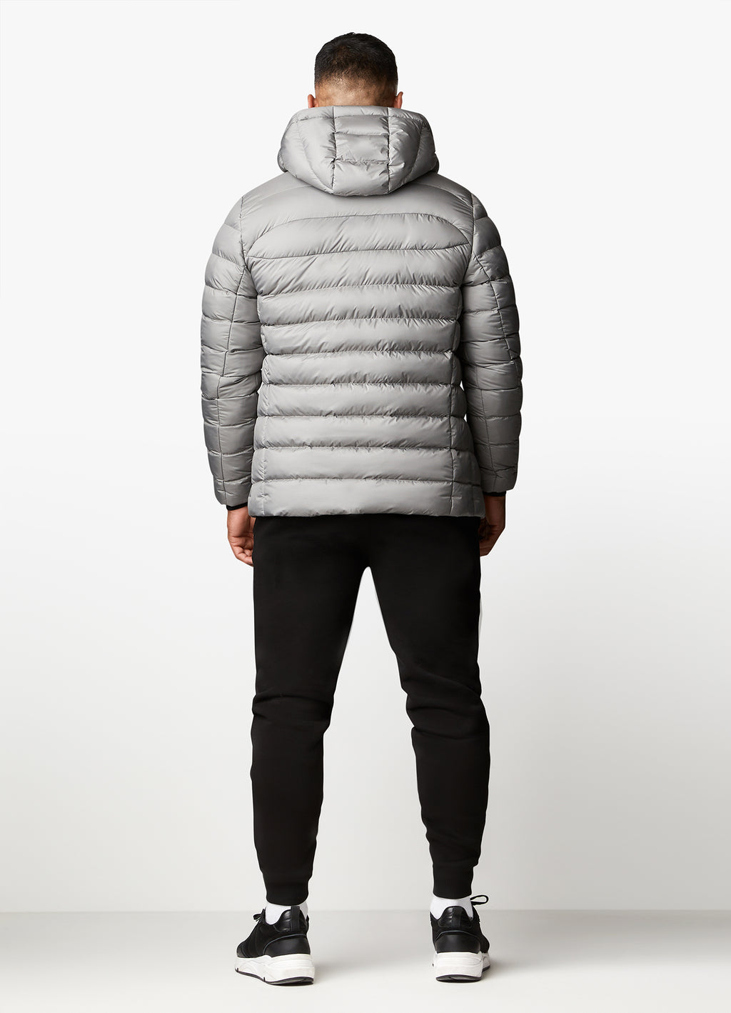 gym king puffer jacket grey