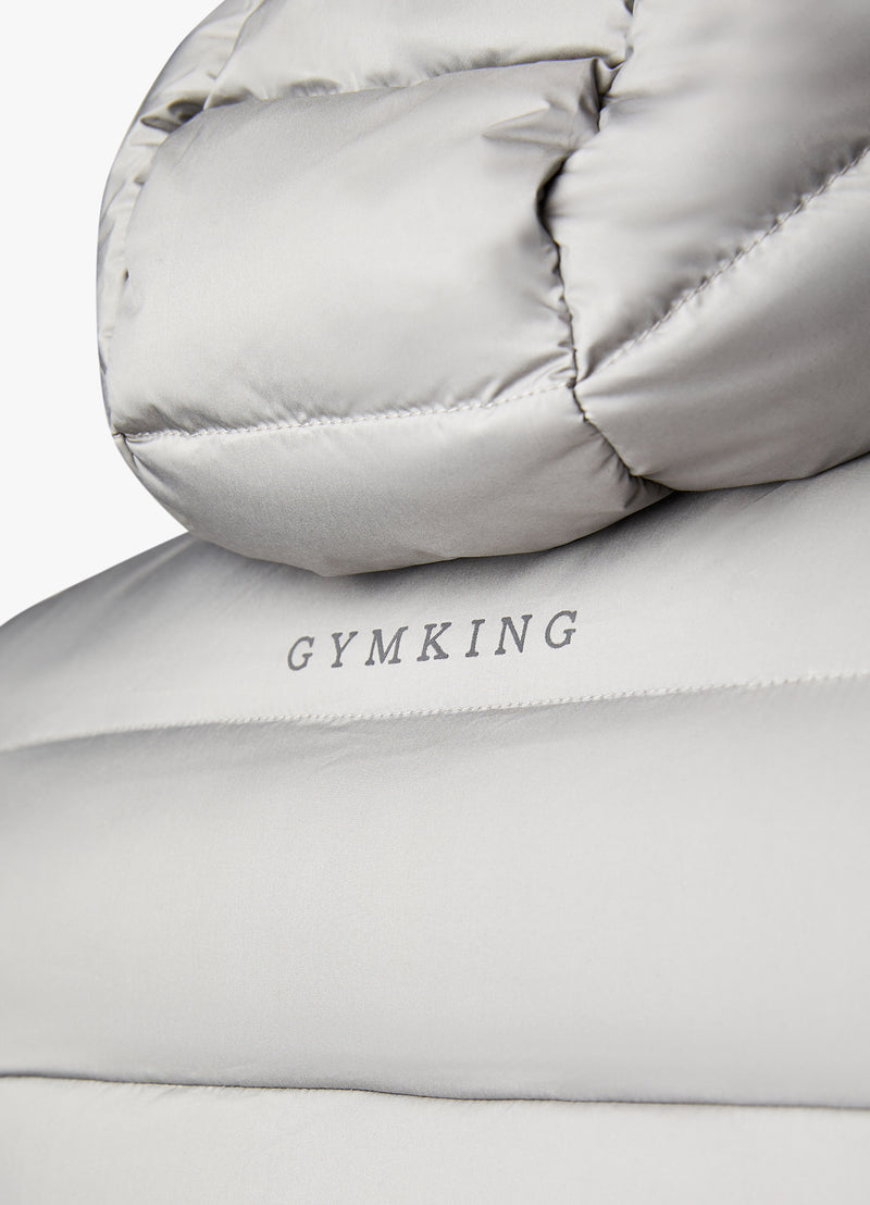 Gym King Reflect Puffer Jacket - Light Grey