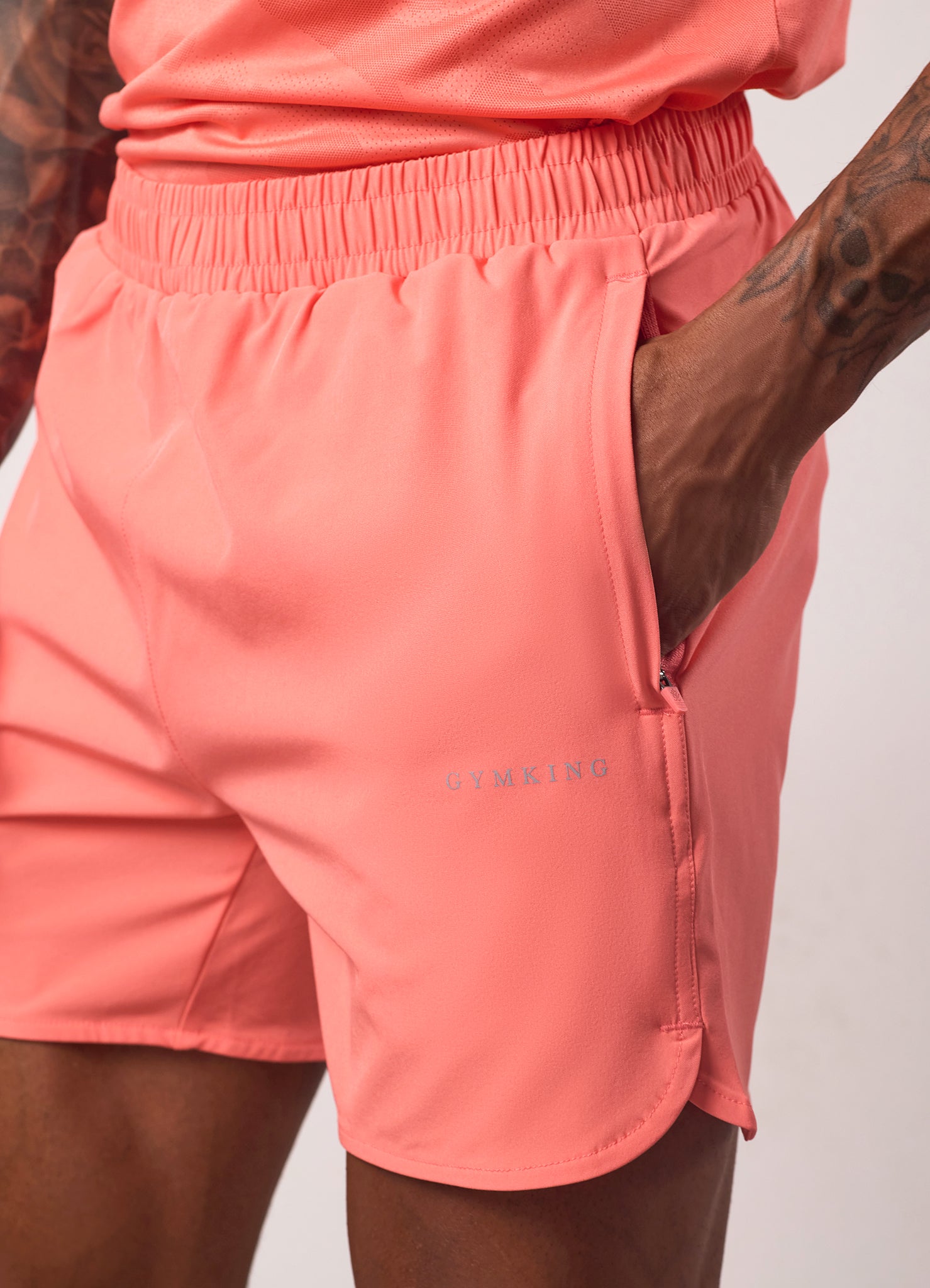 Gym King Relentless 4" Short - Coral Punch
