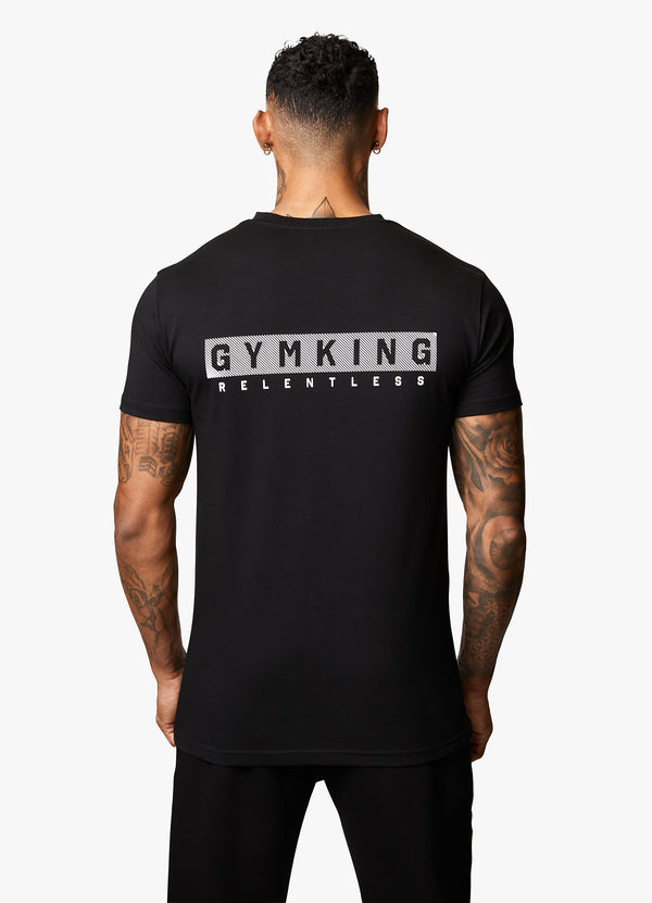 Gym King Relentless Tee - Black
