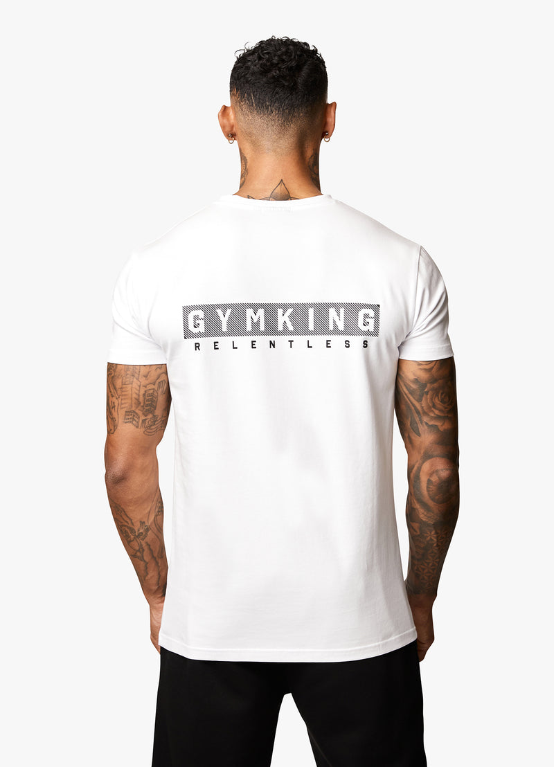 Gym King Relentless Tee - White