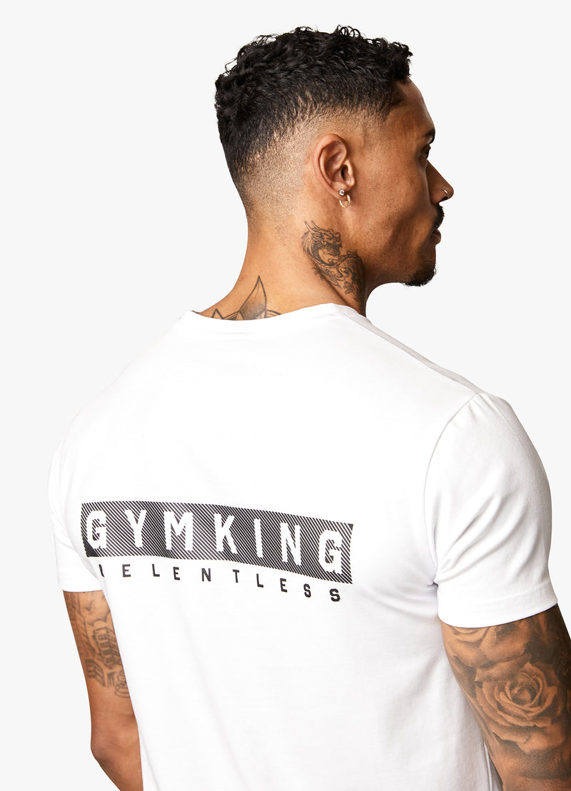 Gym King Relentless Tee - White