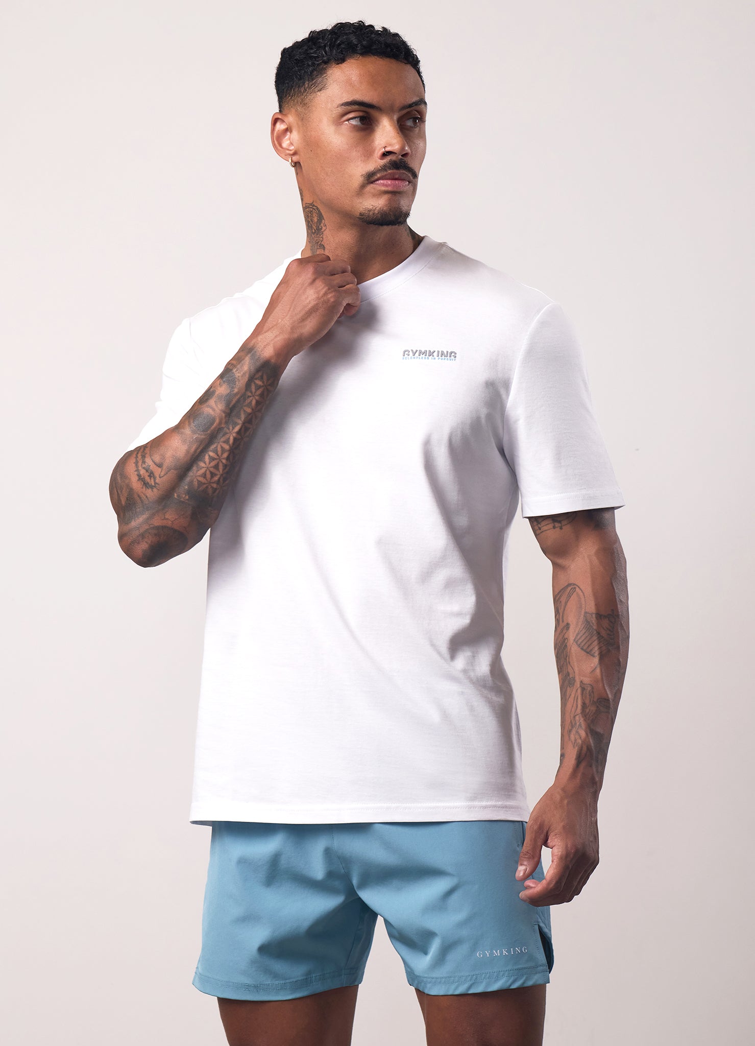 Gym King Relentless Tee - White