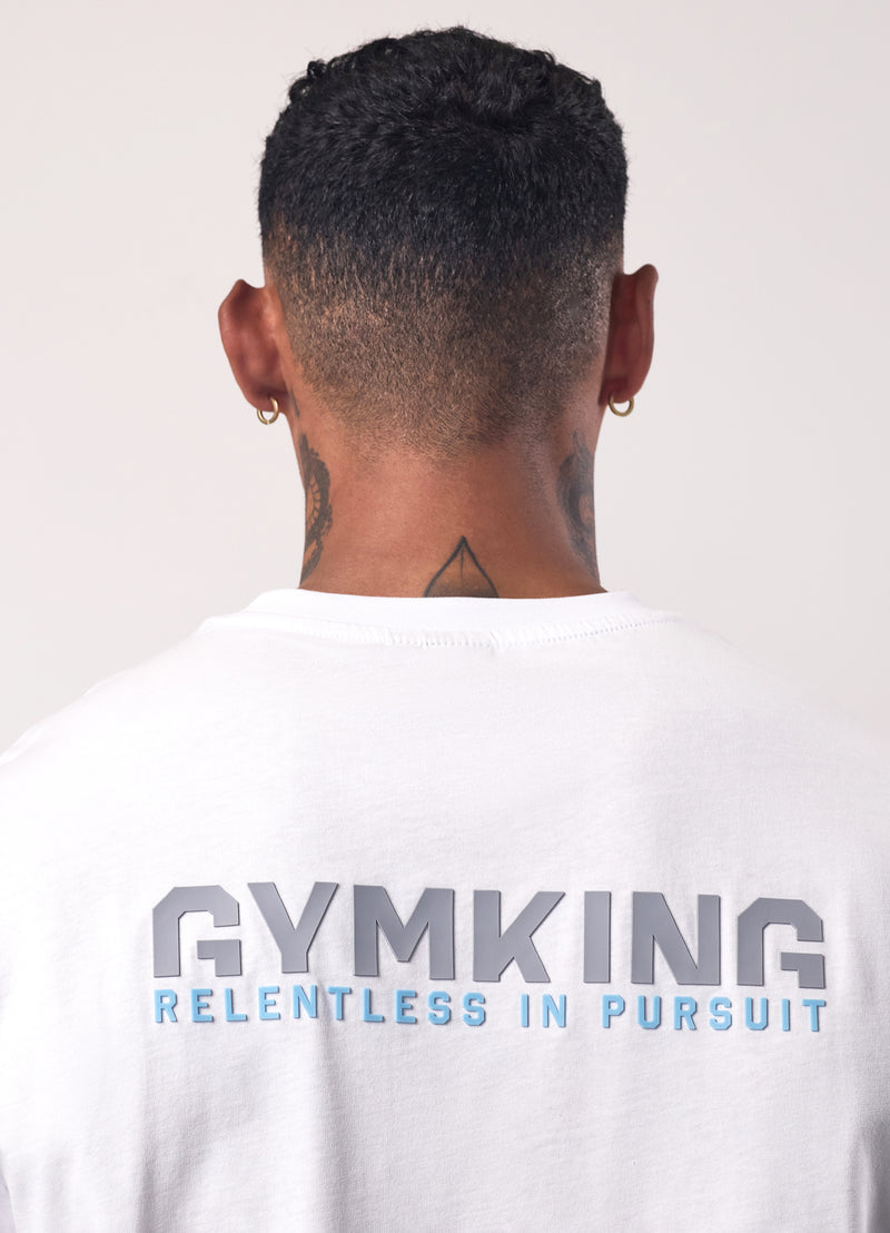 Gym King Relentless Tee - White