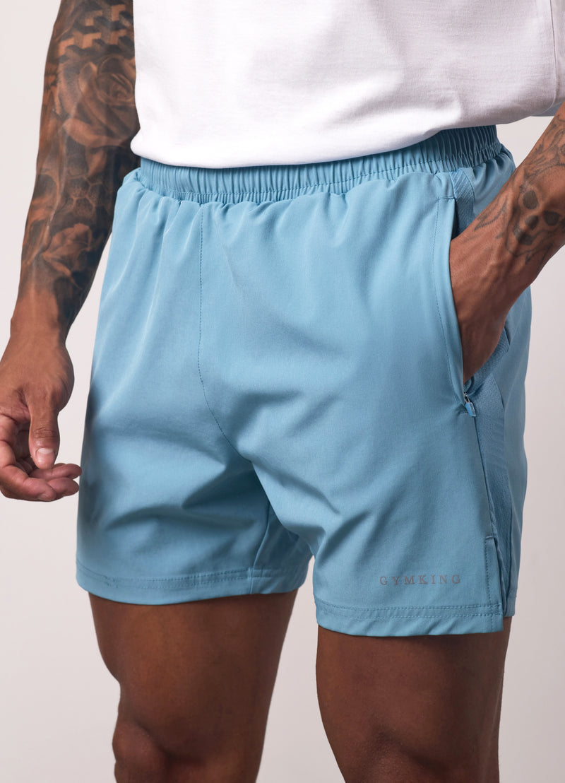 Gym King Geometric Knit Short - Sea Mist