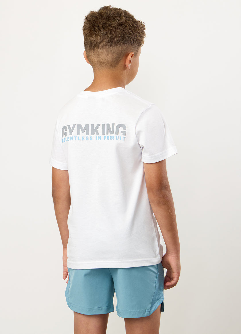 Gym King Kids Relentless Tee - White