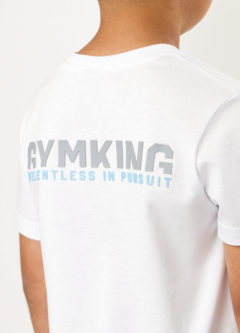 Gym King Kids Relentless Tee - White