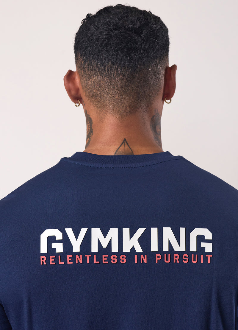 Gym King Relentless Tee - Imperial Blue