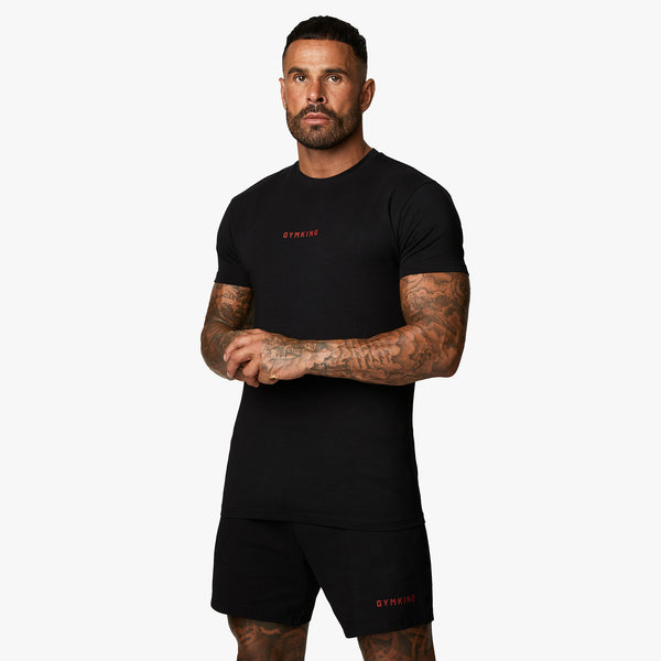 Gym King Resilience Tee - Black/Red