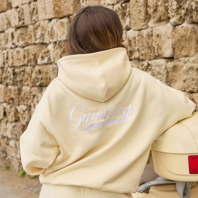 Gym King Renew Flatlock Hoodie - Buttermilk