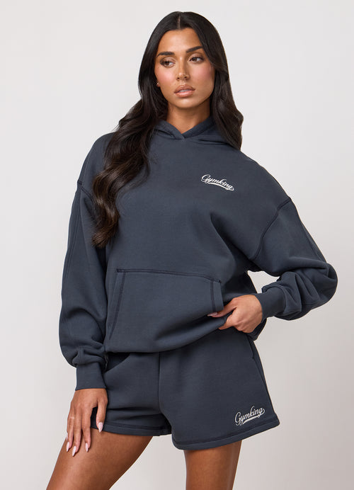 Gym King Renew Flatlock-Hoodie – Mitternachtsblau