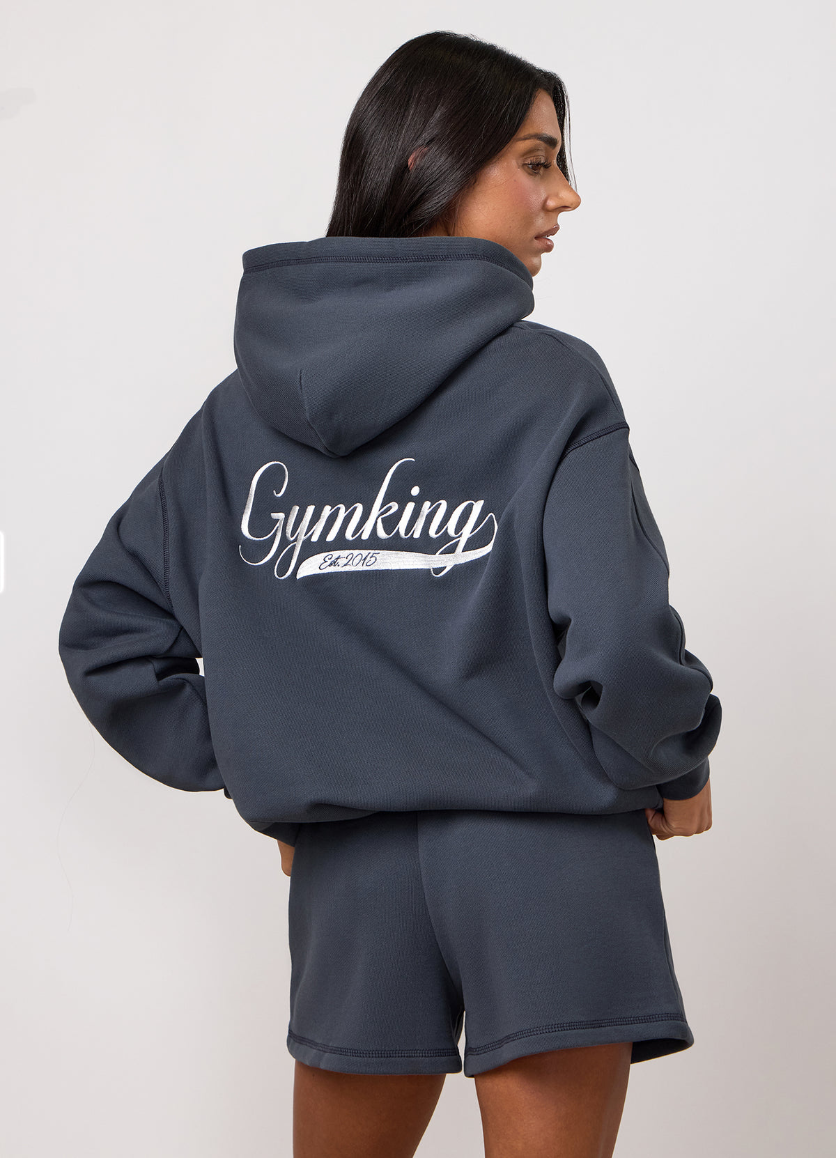 Gym King Renew Flatlock-Hoodie – Mitternachtsblau