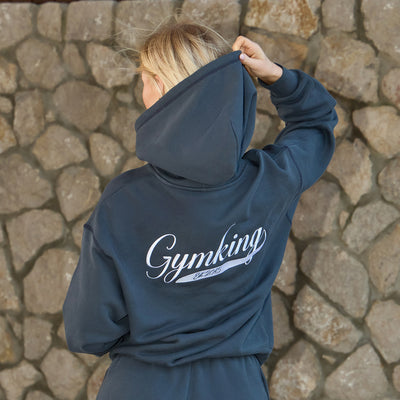 Gym King Renew Flatlock Hoodie - Midnight Blue