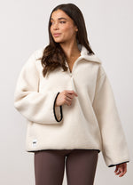 Gym King Replenish Borg Half Zip - Marshmallow thumbnail