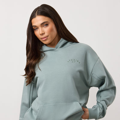 Gym King Replenish Peached Seam Hoodie - Brushed Sage