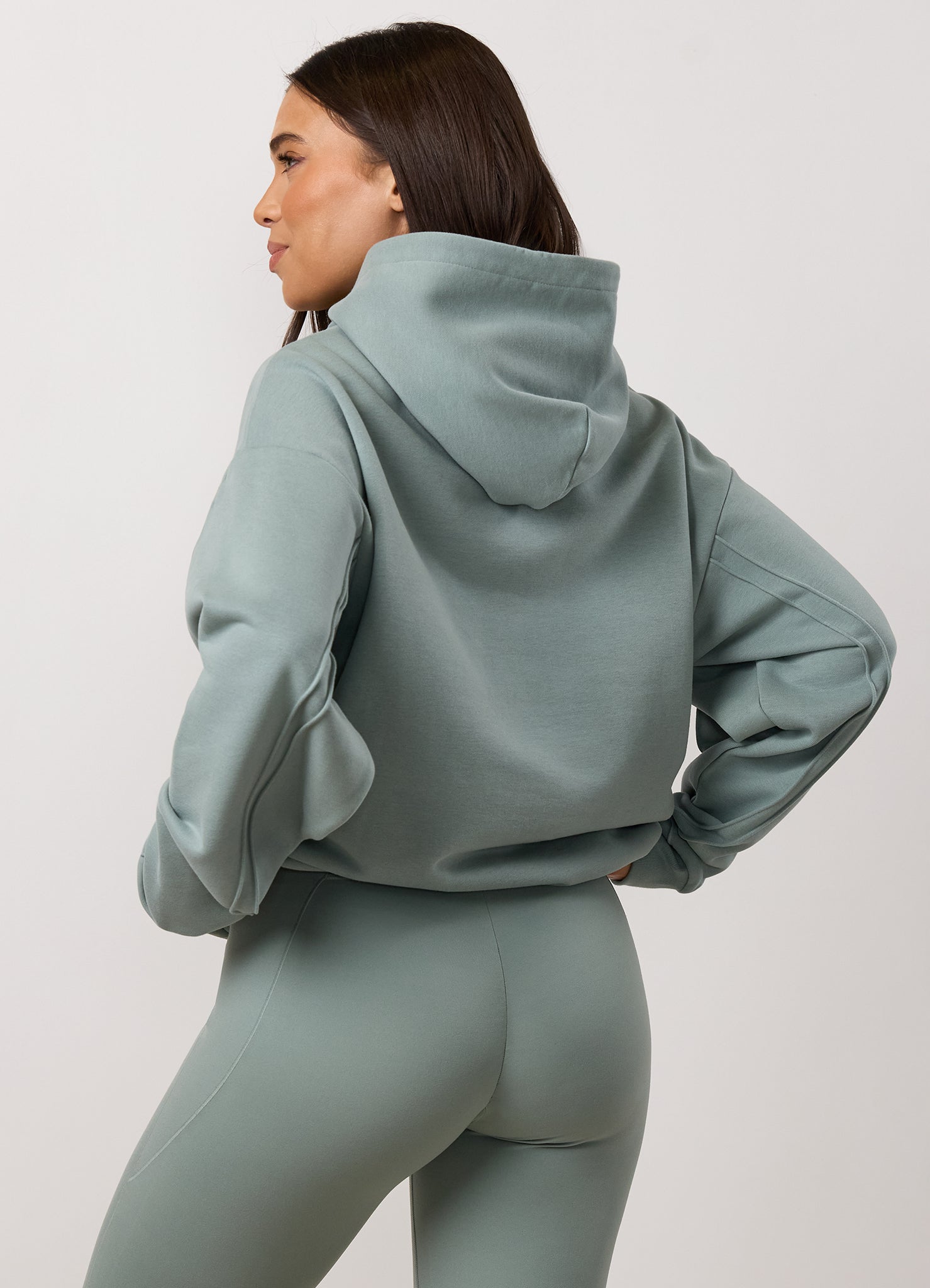 Gym King Replenish Peached Seam Hood - Brushed Sage