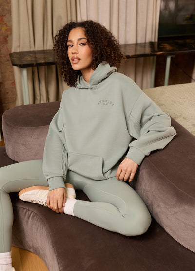 Gym King Replenish Peached Seam Hood - Brushed Sage